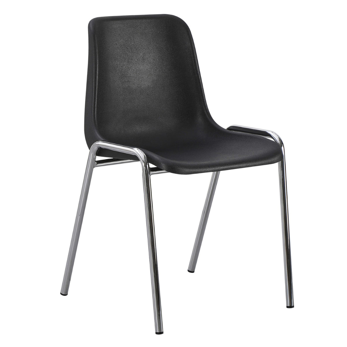 Chair Langet Hm18482.02 Polypropylene In Black--metal Chromed Legs 45x47.5x79.5hcm