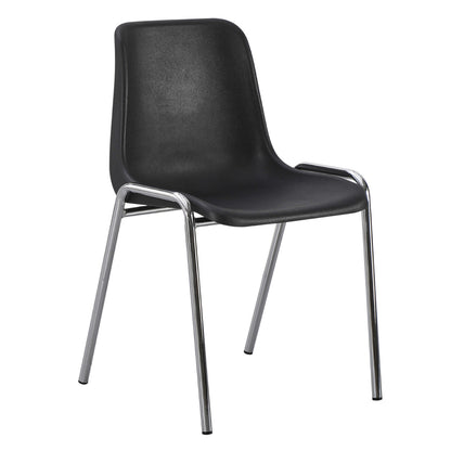 Chair Langet Hm18482.02 Polypropylene In Black--metal Chromed Legs 45x47.5x79.5hcm