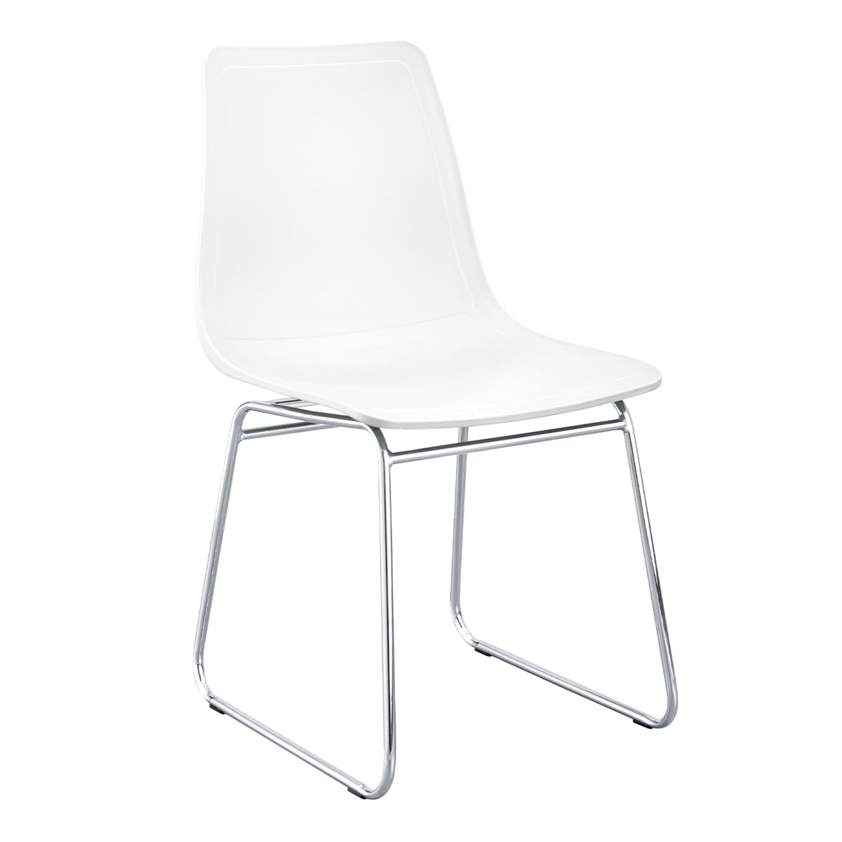Chair Hygge Hm18485.01 Polypropylene In White--metal Chromed Legs 42x44x77hcm.