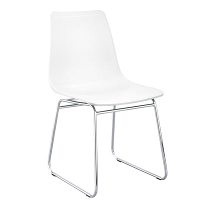 Chair Hygge Hm18485.01 Polypropylene In White--metal Chromed Legs 42x44x77hcm.