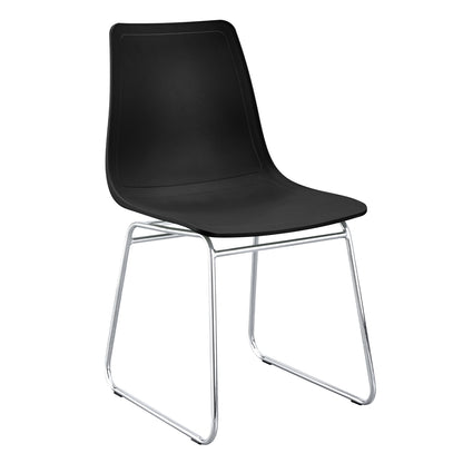 Chair Hygge Hm18485.02 Polypropylene In Black--metal Chromed Legs 42x44x77hcm.