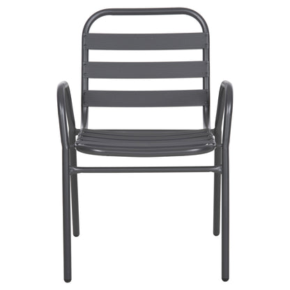 Chair Prelude Hm5970.01 Metal Frame-aluminum Seat & Backrest-grey 54x56x79hcm.