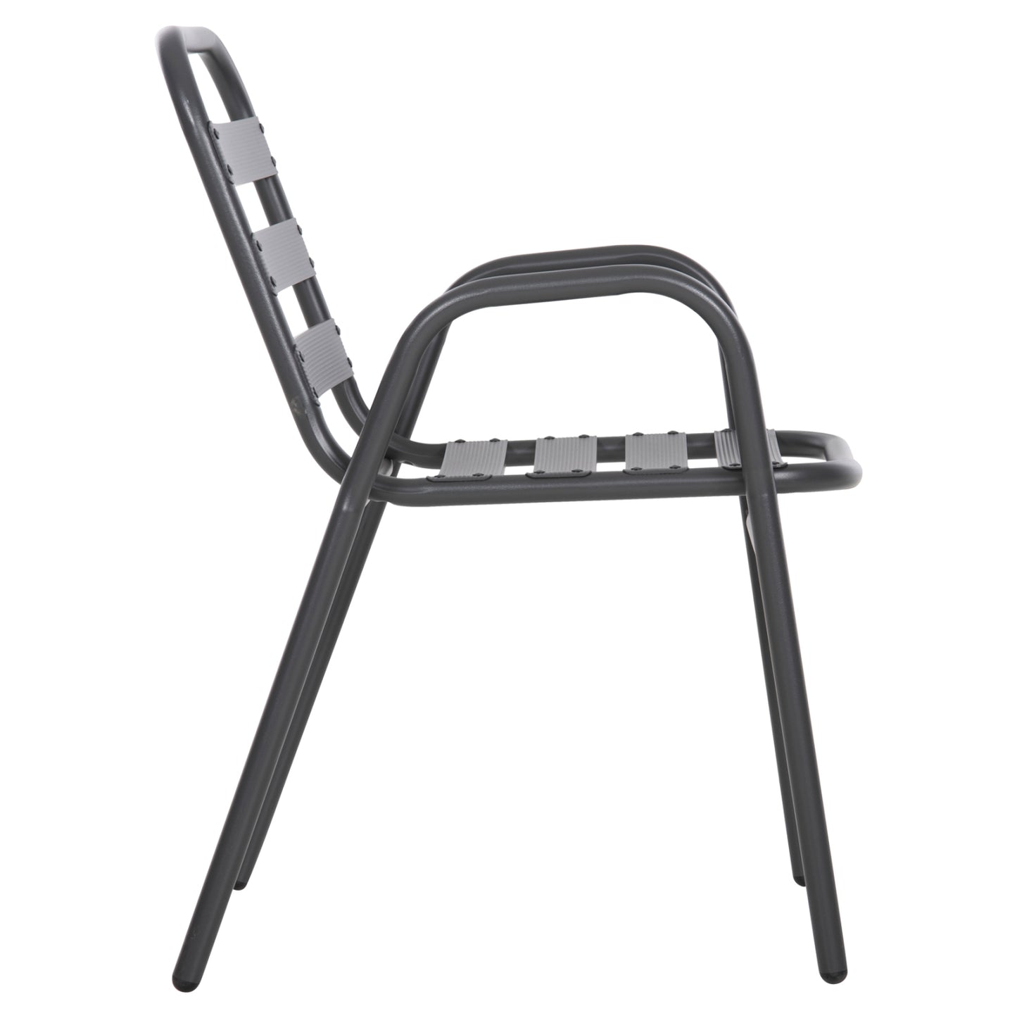 Chair Prelude Hm5970.01 Metal Frame-aluminum Seat & Backrest-grey 54x56x79hcm.
