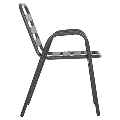 Chair Prelude Hm5970.01 Metal Frame-aluminum Seat & Backrest-grey 54x56x79hcm.