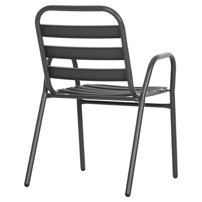 Chair Prelude Hm5970.01 Metal Frame-aluminum Seat & Backrest-grey 54x56x79hcm.