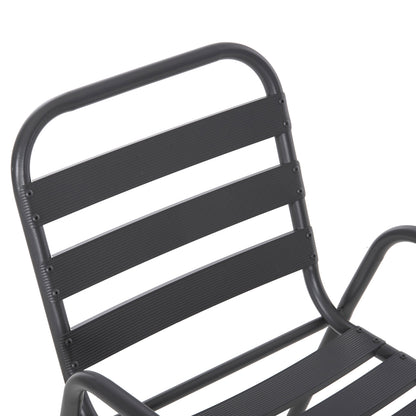 Chair Prelude Hm5970.01 Metal Frame-aluminum Seat & Backrest-grey 54x56x79hcm.