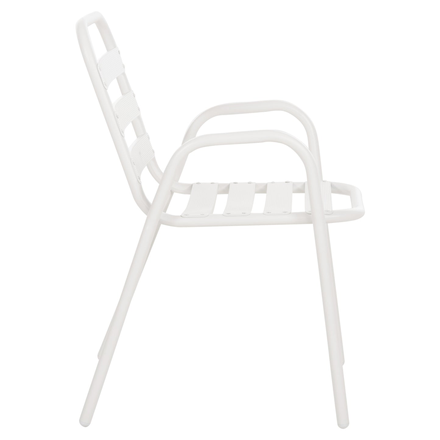 Chair Prelude Hm5970.02 Metal Frame-aluminum Seat & Backrest-white 54x56x79hcm.