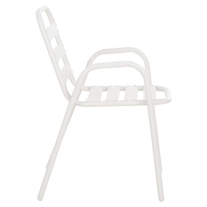 Chair Prelude Hm5970.02 Metal Frame-aluminum Seat & Backrest-white 54x56x79hcm.