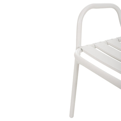 Chair Prelude Hm5970.02 Metal Frame-aluminum Seat & Backrest-white 54x56x79hcm.