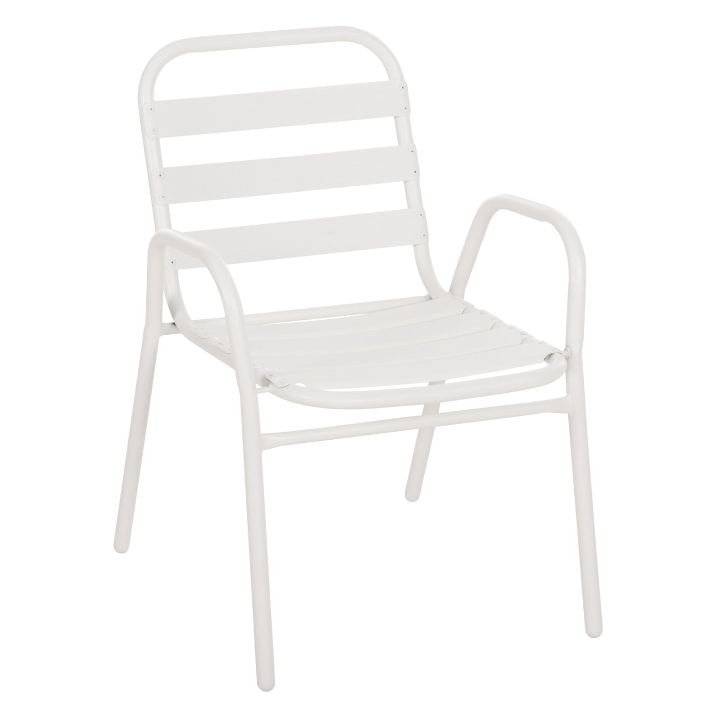 Chair Prelude Hm5970.02 Metal Frame-aluminum Seat & Backrest-white 54x56x79hcm.