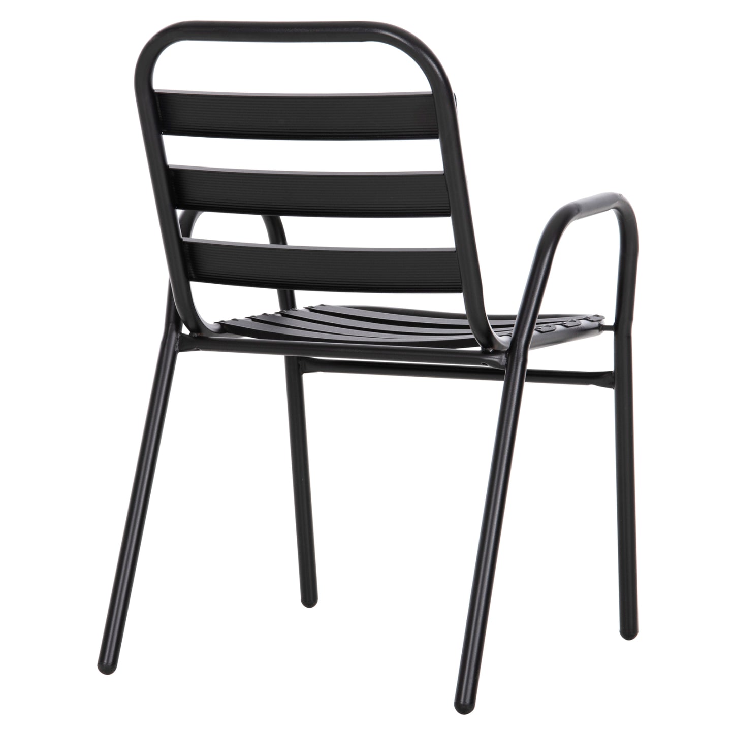 Chair Prelude Hm5970.03 Metal Frame-aluminum Seat & Backrest-black 54x56x79hcm.
