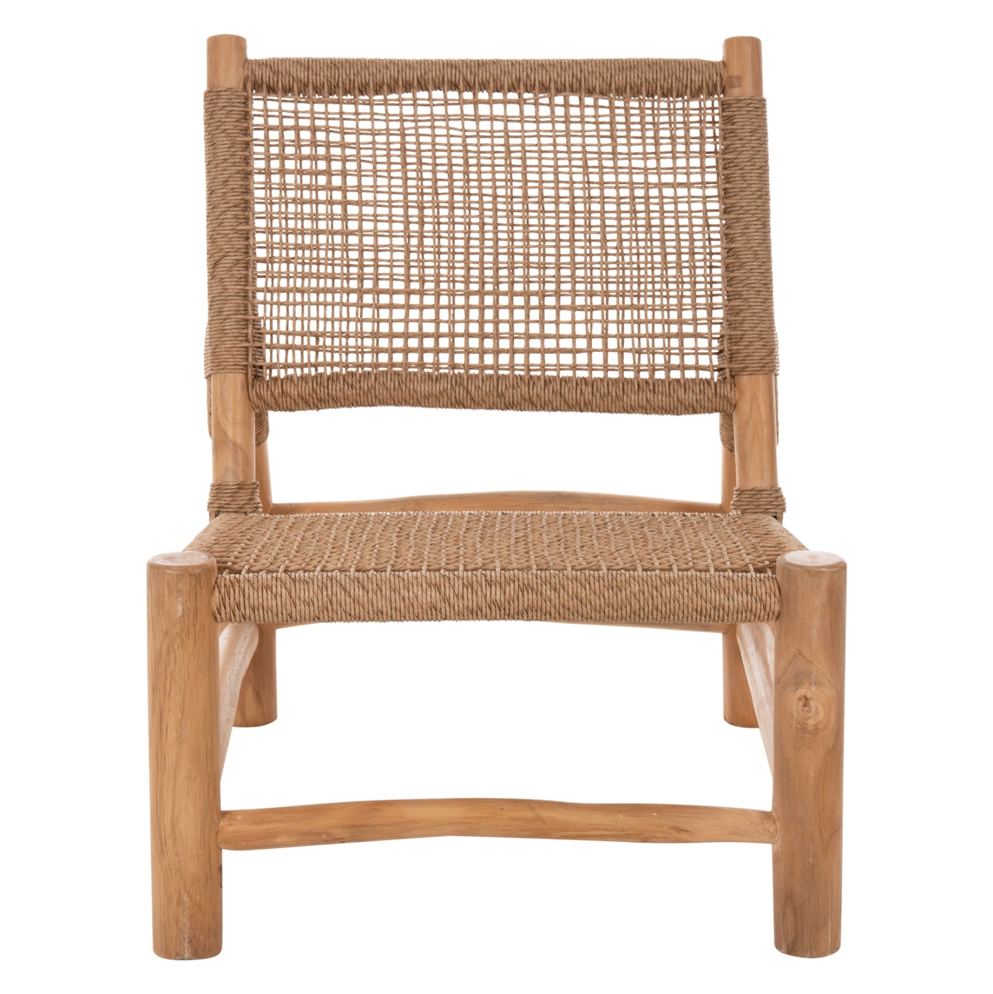 Chair Indoor Londer Hm5986 Teak Wood And Synthetic Rattan 63x77x77hcm.
