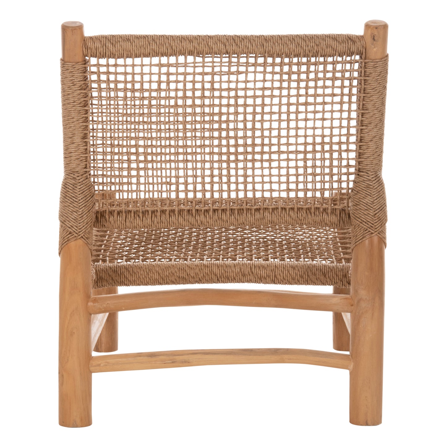 Chair Indoor Londer Hm5986 Teak Wood And Synthetic Rattan 63x77x77hcm.