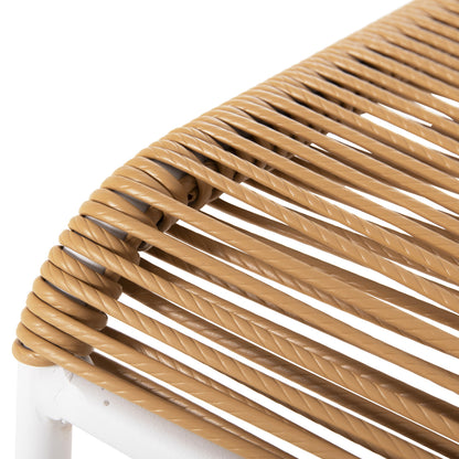 Chair Suki Hm6053.01 Metal In White And Synthetic Rattan In Natural Color 54x62x80hcm.