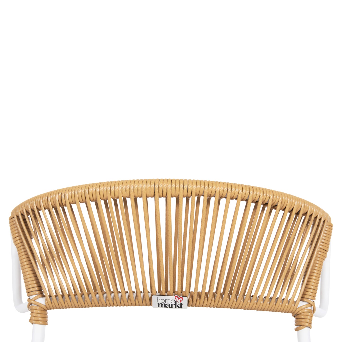 Chair Suki Hm6053.01 Metal In White And Synthetic Rattan In Natural Color 54x62x80hcm.