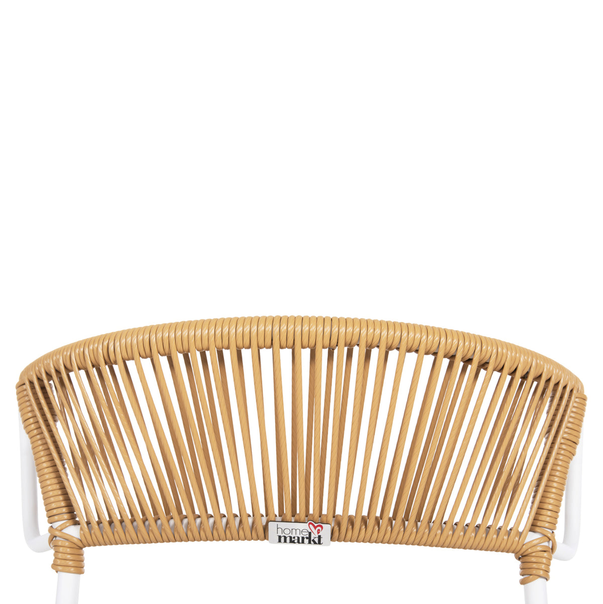 Chair Suki Hm6053.01 Metal In White And Synthetic Rattan In Natural Color 54x62x80hcm.