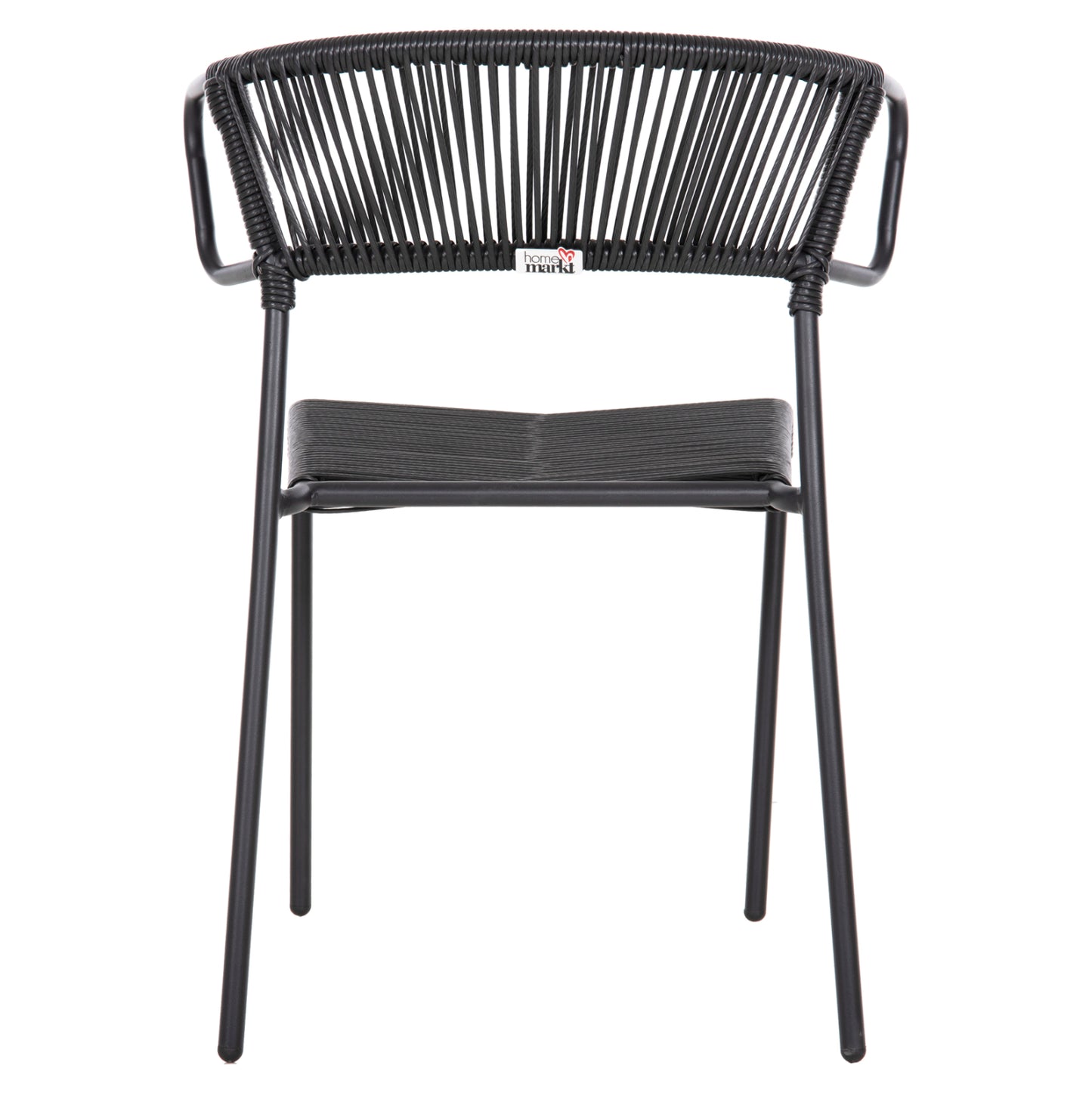 Chair Suki Hm6053.02 Metal And Synthetic Rattan In Black Color 54x62x80hcm.