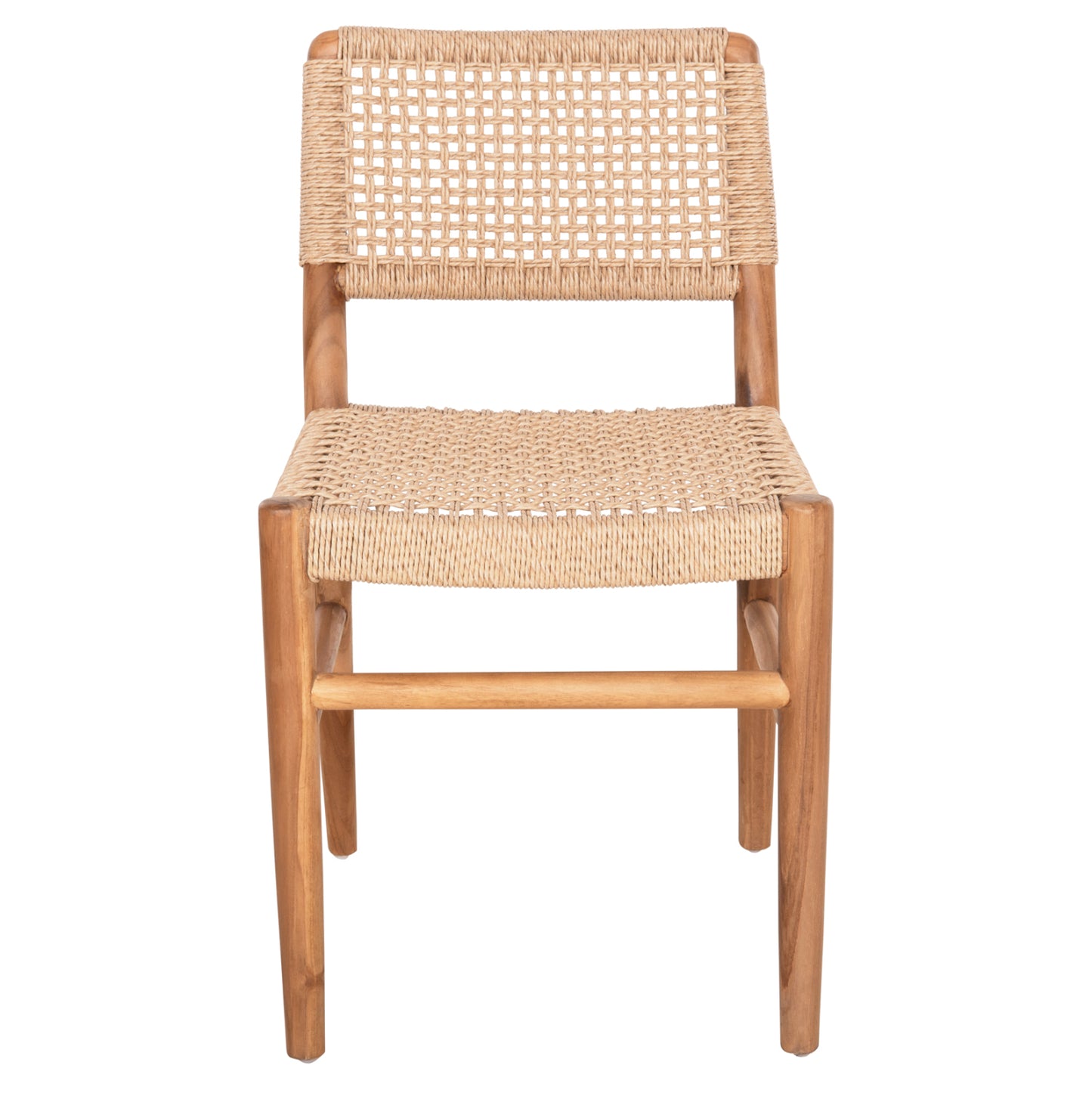 Dining Chair Rosco Hm6133 Teak Wood In Natural-viro Rope In Beige 46x55x79hcm.