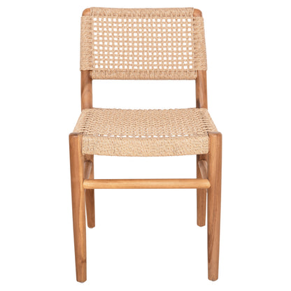 Dining Chair Rosco Hm6133 Teak Wood In Natural-viro Rope In Beige 46x55x79hcm.