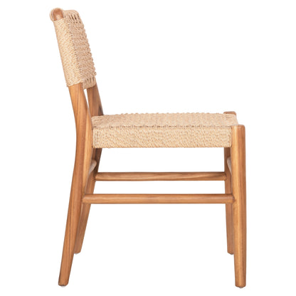 Dining Chair Rosco Hm6133 Teak Wood In Natural-viro Rope In Beige 46x55x79hcm.