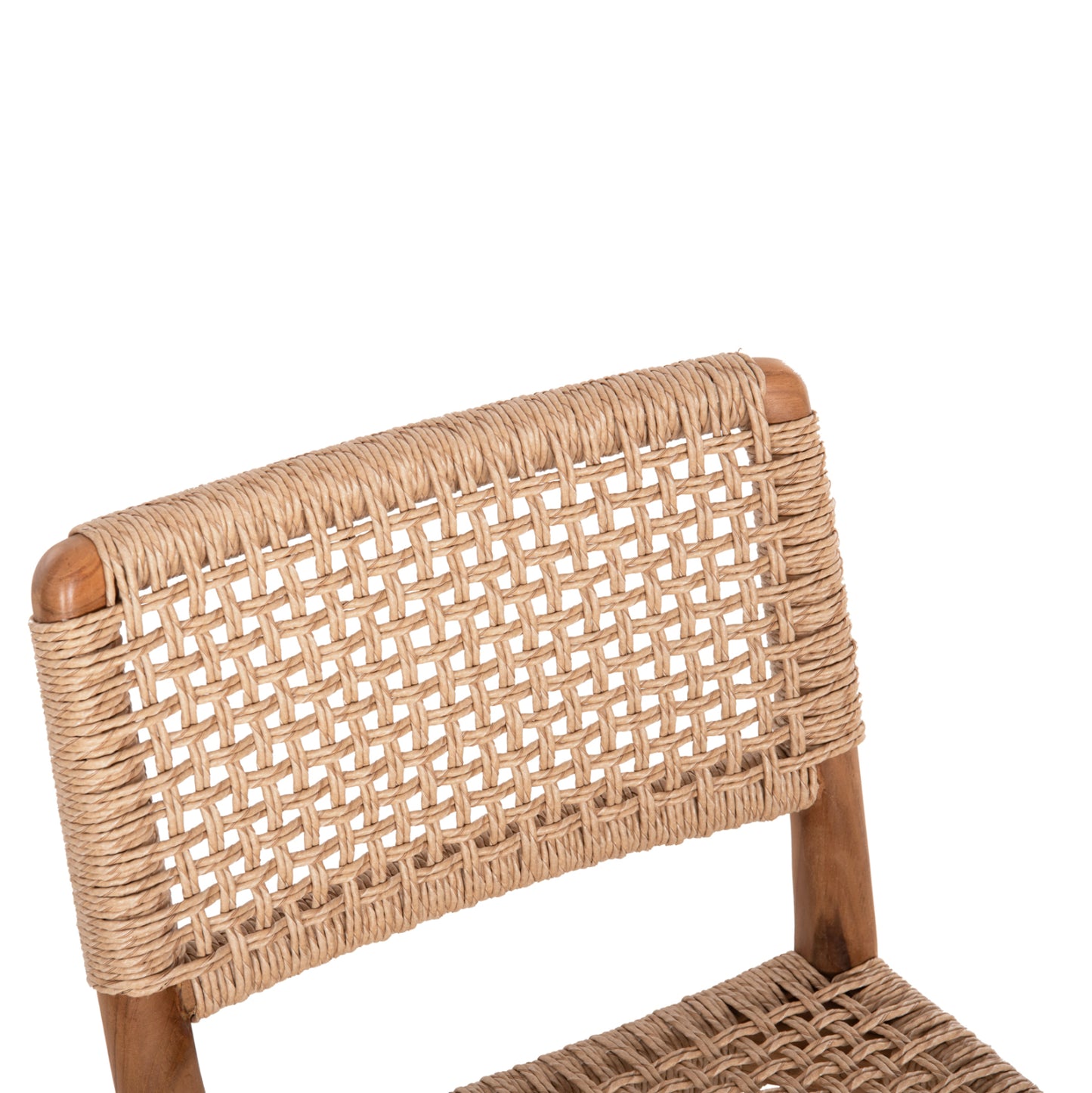 Dining Chair Rosco Hm6133 Teak Wood In Natural-viro Rope In Beige 46x55x79hcm.