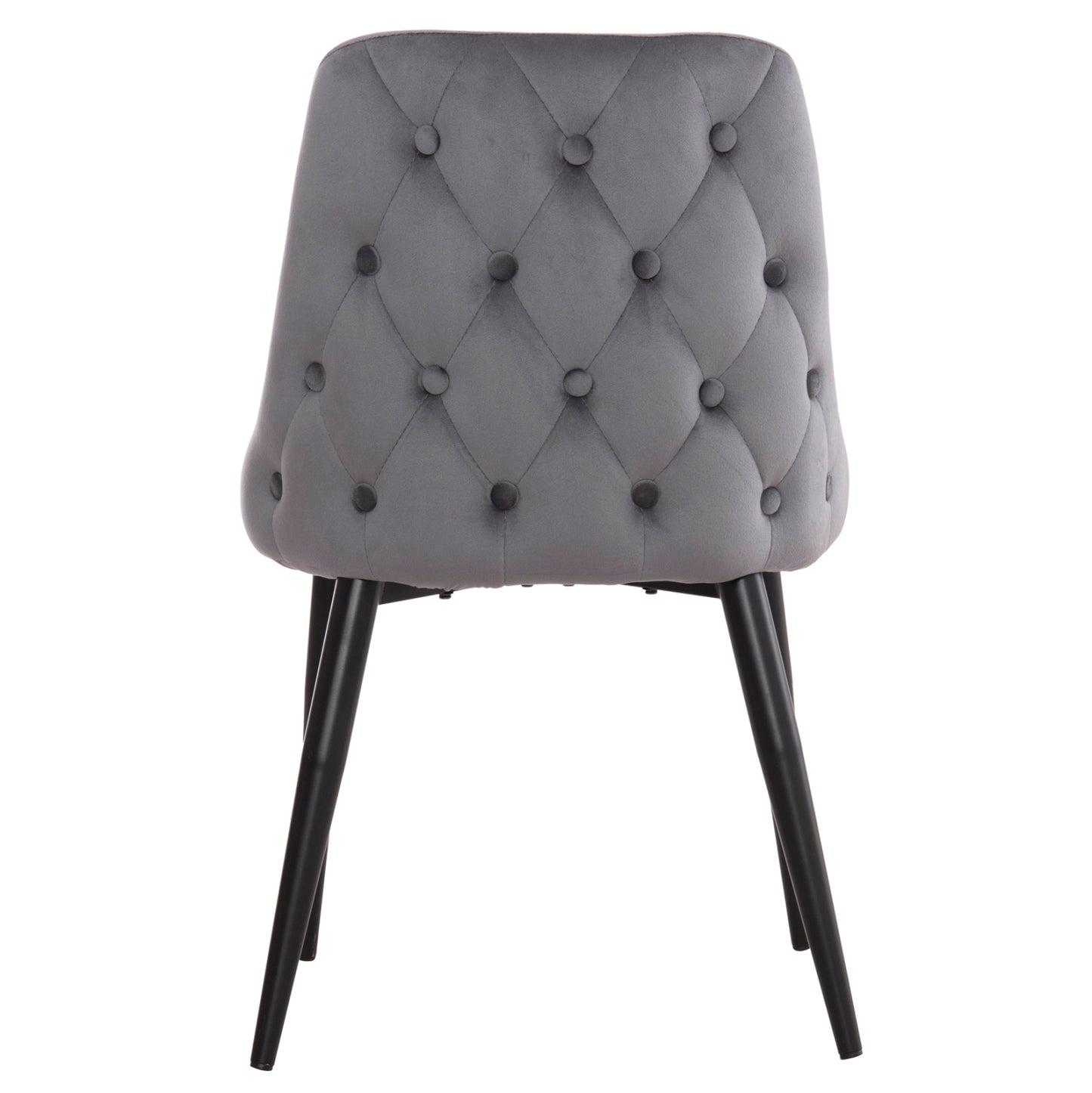 Dining Chair Serenity Hm8527.11 Grey Velvet-black Metallic Legs 51x54x83,5hcm.