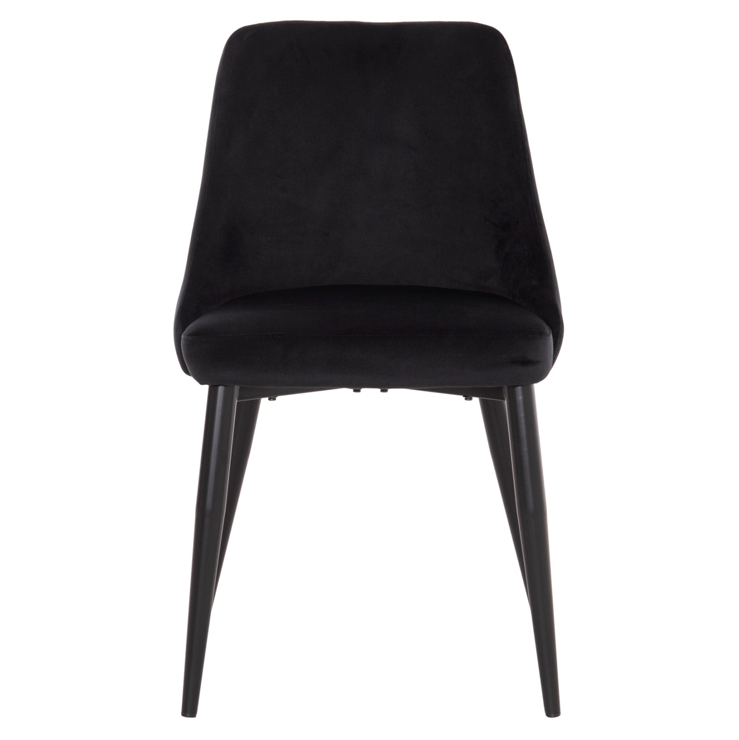 Dining Chair Serenity Hm8527.14 Black Velvet-black Metallic Legs 51x54x83,5hcm.