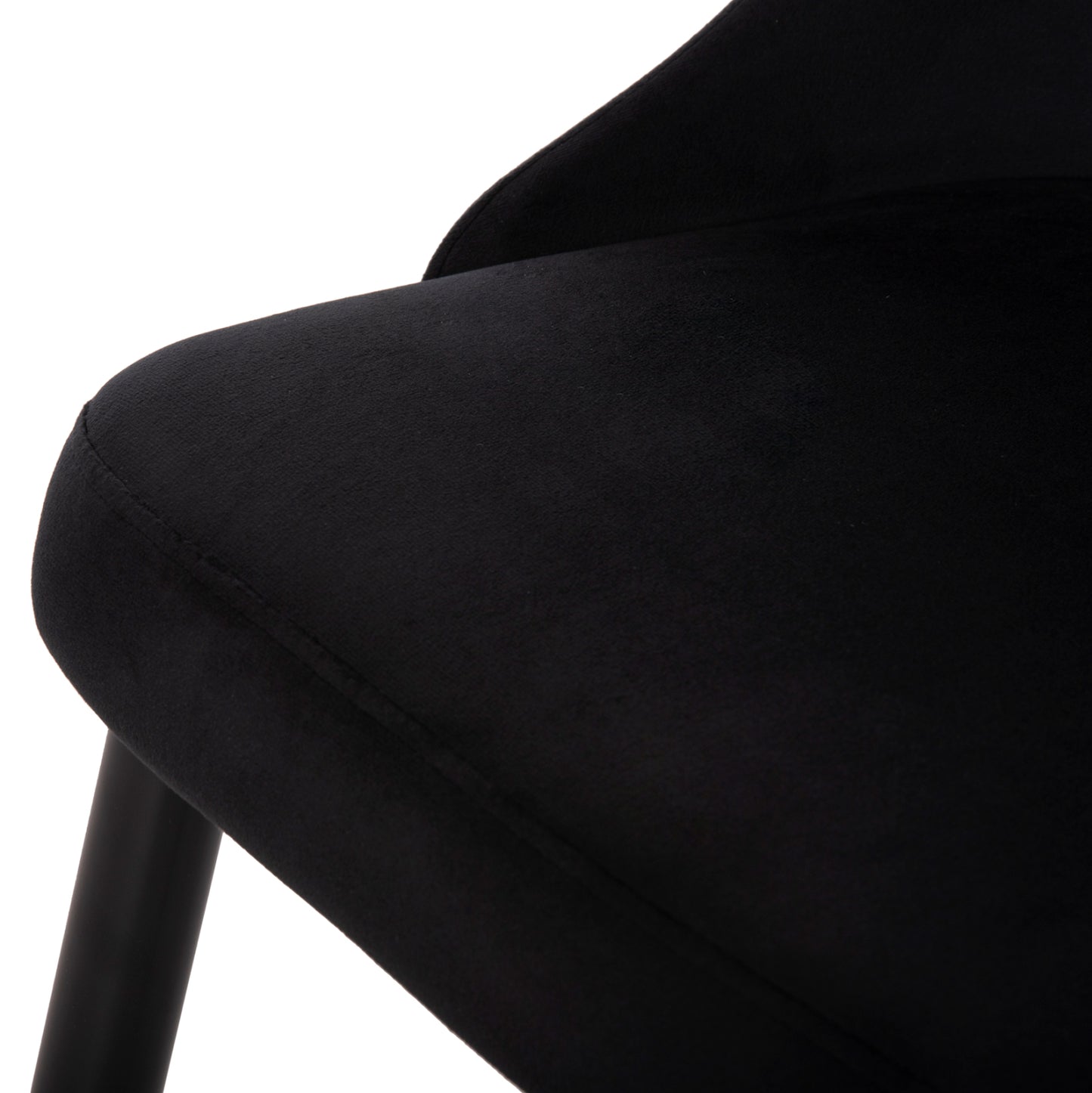 Dining Chair Serenity Hm8527.14 Black Velvet-black Metallic Legs 51x54x83,5hcm.