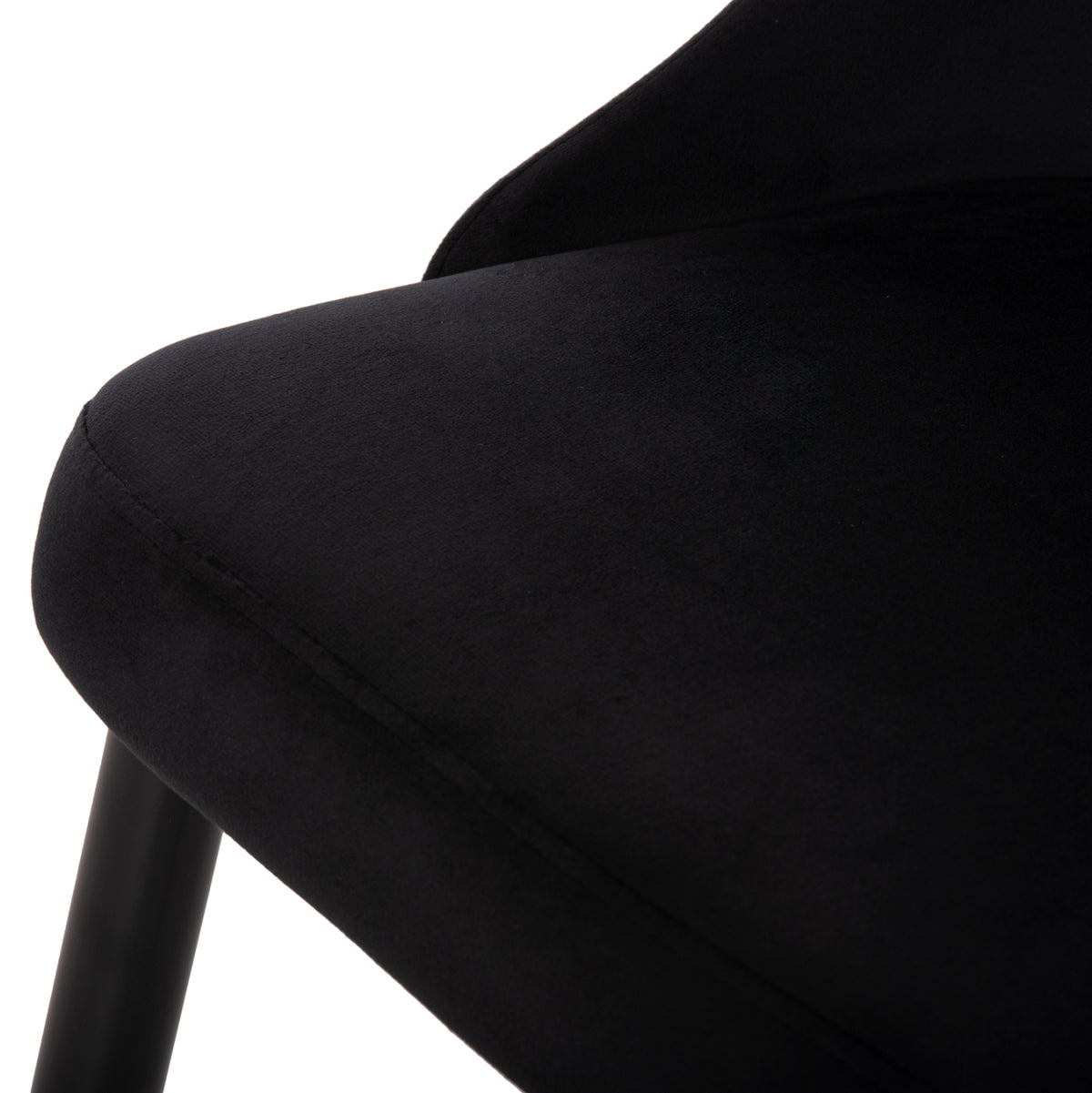 Dining Chair Serenity Hm8527.14 Black Velvet-black Metallic Legs 51x54x83,5hcm.