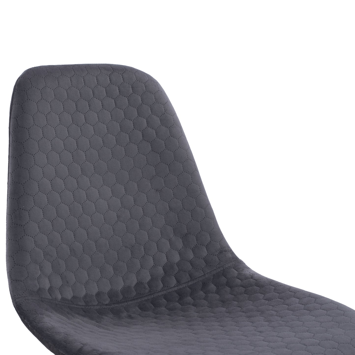 Chair Lucille Hm8552.01 From Velvet Grey And Metallic Frame 45x56x81cm