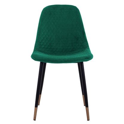 Chair Lucille Hm8552.03 From Velvet Cyppress Green Color With Metallic Frame 45x56x81cm