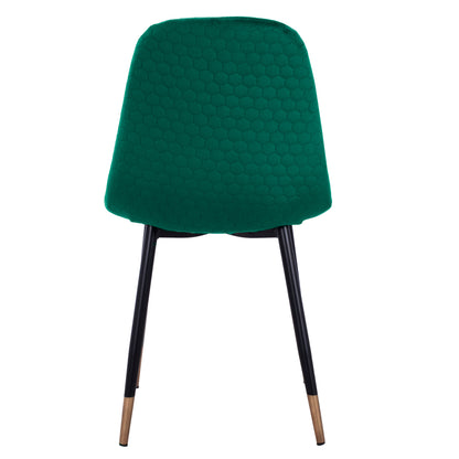 Chair Lucille Hm8552.03 From Velvet Cyppress Green Color With Metallic Frame 45x56x81cm