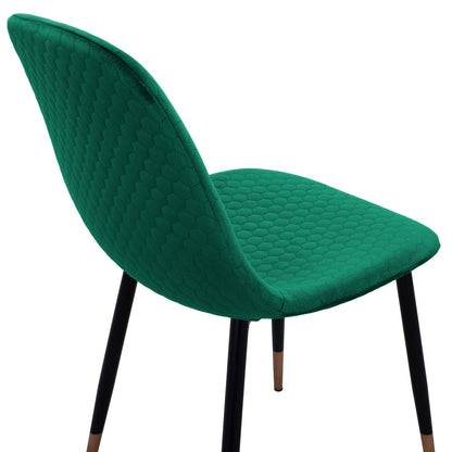 Chair Lucille Hm8552.03 From Velvet Cyppress Green Color With Metallic Frame 45x56x81cm