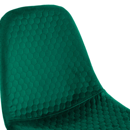 Chair Lucille Hm8552.03 From Velvet Cyppress Green Color With Metallic Frame 45x56x81cm