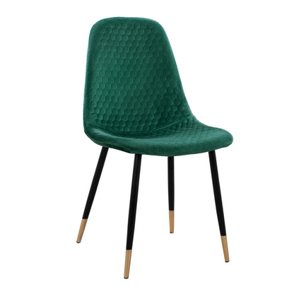 Chair Lucille Hm8552.03 From Velvet Cyppress Green Color With Metallic Frame 45x56x81cm
