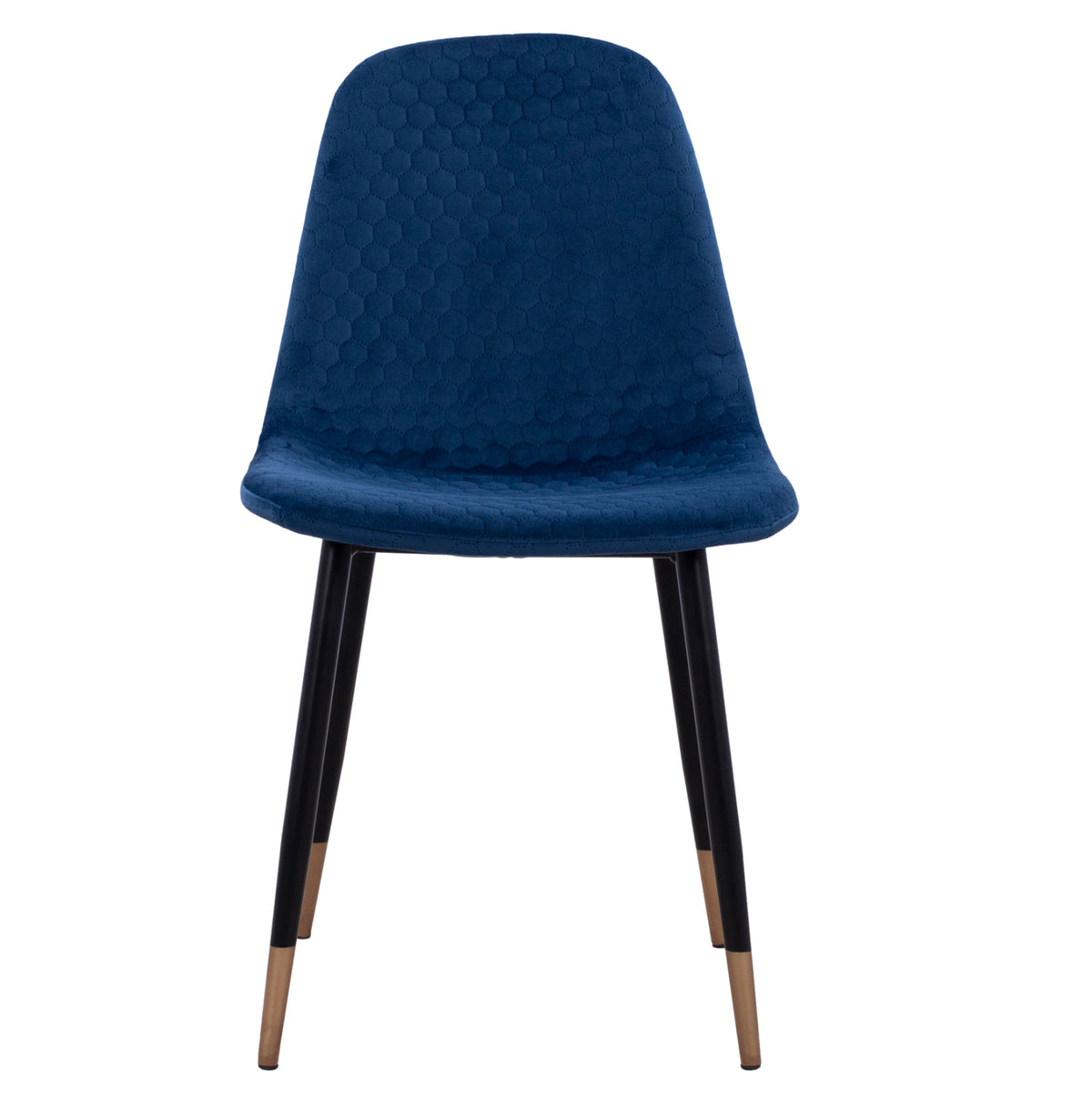 Chair Lucille Hm8552.08 Form Velvet Blue With Metallic Frame 45x56x81cm