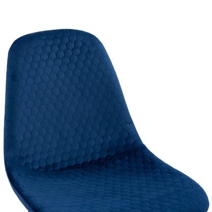Chair Lucille Hm8552.08 Form Velvet Blue With Metallic Frame 45x56x81cm