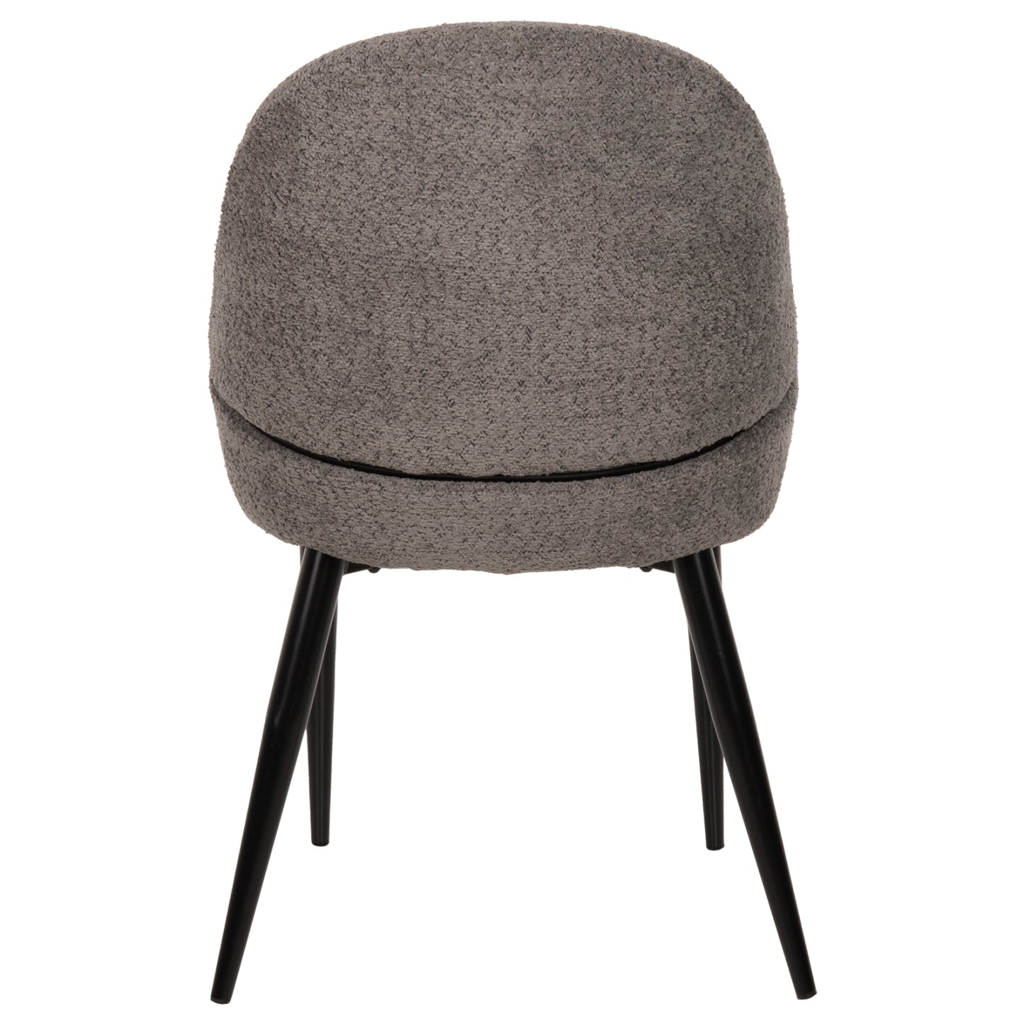 Chair Sarky Hm8585.01 Boucle Grey Fabric-black Metal Legs 55x62x89hcm.