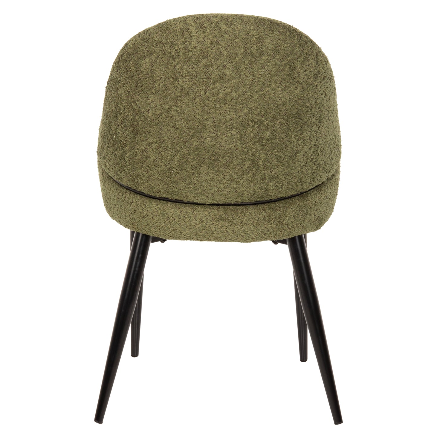 Chair Sarky Hm8585.03 Boucle Green Fabric-black Metal Legs 55x62x89hcm.