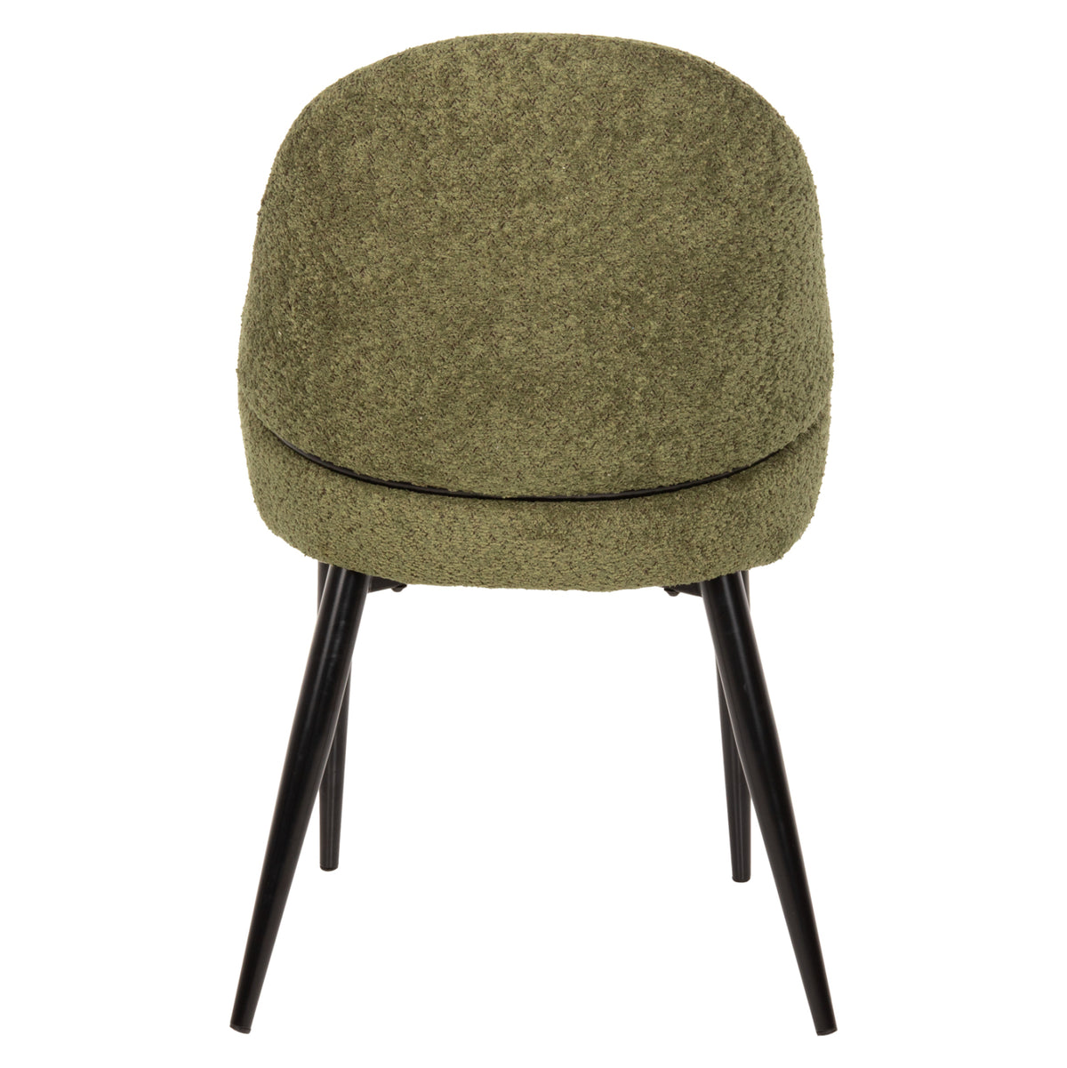 Chair Sarky Hm8585.03 Boucle Green Fabric-black Metal Legs 55x62x89hcm.