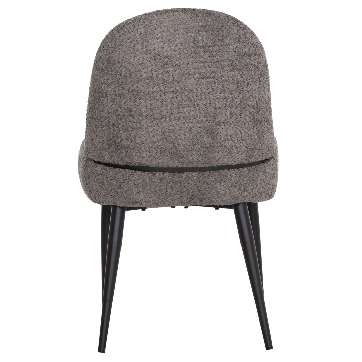 Dining Chair Sarky Hm8585.11 Boucle Grey Fabric-black Metal Legs 56x64x88hcm.
