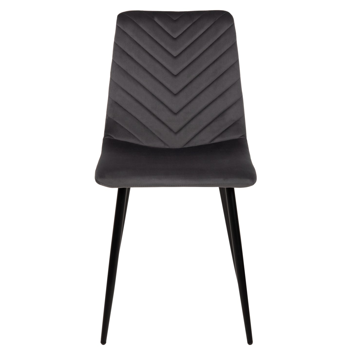 Dining Chair Latrell Hm8587.01 Grey Velvet & Black Metal Legs 43x54x88hcm.