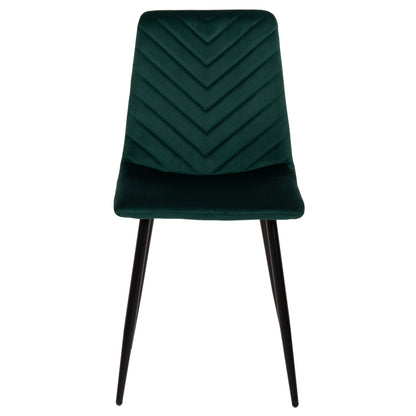 Dining Chair Latrell Hm8587.03 Cypress Green Velvet & Black Metal Legs 43x54x88hcm.