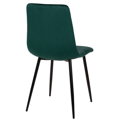 Dining Chair Latrell Hm8587.03 Cypress Green Velvet & Black Metal Legs 43x54x88hcm.