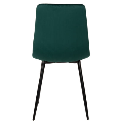 Dining Chair Latrell Hm8587.03 Cypress Green Velvet & Black Metal Legs 43x54x88hcm.