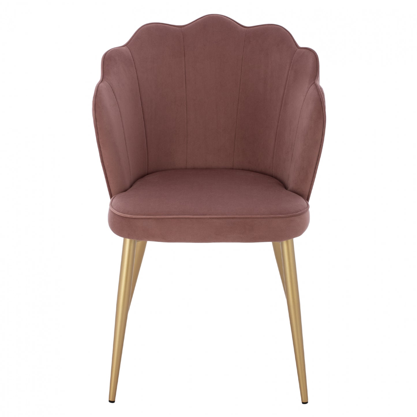 Chair Hm8737.02 Velvet Dusty Pink With Metal Gold Frame 48x48x85 Cm.