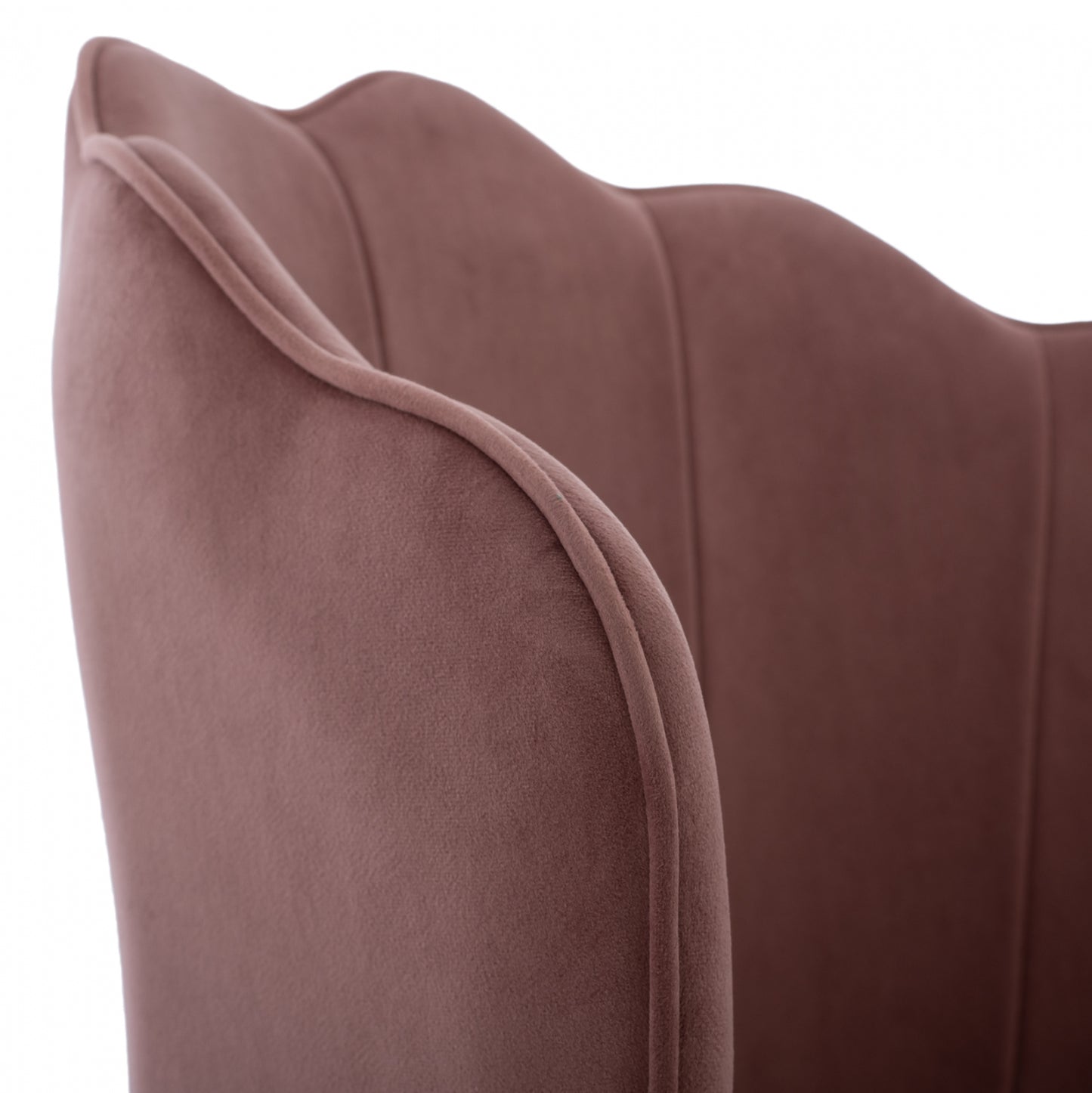 Chair Hm8737.02 Velvet Dusty Pink With Metal Gold Frame 48x48x85 Cm.