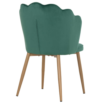 Chair Hm8737.03 Velvet Green With Metal Gold Frame 57.5x57.5x85 Cm.