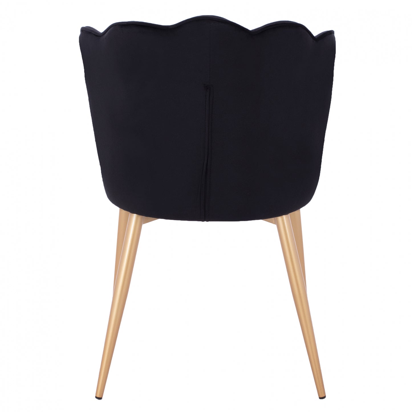 Chair Hm8737.04 Velvet Black With Metal Gold Frame 48x48x85 Cm.