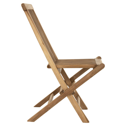 Chair Kendall Hm9540 Folding-teak Wood In Natural Color 46,5x63x89hcm.